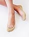 VERO MONTE 4 Pairs Womens No Show Socks - Cotton Liner Socks (Skin Color, 7-8)