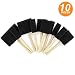 Vanitek 10 Piece Flat Flexible Poly Foam Bevel-Tipped Brush Set with Wooden Handles - Ideal for Applying Paint, Oil-Based Paints, Stain, Varnish, Enamel, Latex Paint, Smooth Surfaces, Arts & Crafts primary