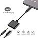 3.5 mm Jack Headphone Adapter for iPhone Xs/Xs Max/XR/ 8/8 Plus / 7/7 Plus for iPhone Dongle Aux 2 in 1 Accessories Splitter Adaptor Charger Cables & Audio Connector Support All iOS Systems – Blackoutthumb 1