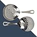 A Bar Above Stainless Steel Julep Strainer, 304 Metal Cocktail Sieve for Spirit-Forward Drinks, Rounded Handle Bartender Tool for Mixing Glasses and Shakers, Professional-Grade Drink Strainer