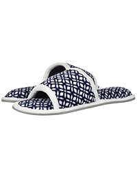 Dearfoams Women's Beatrice Microfiber Terry Slide with Quilted Vamp Slipper