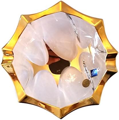 Bohemia DG7172 Calypso Tabeltop Decorative Crystal Ashtray (Gold)