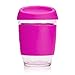 JOCO 12oz Glass Reusable Coffee Cup (Pink)