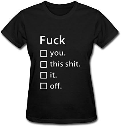 East Rise | Fuck List Womens Autumn Fashion Round Neck Short-sleeved T-shirt