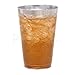DRINKET Silver Plastic Cups 14 oz Clear Plastic Cups | Tumblers Fancy Plastic Wedding Cups With Silver Rim 50 Ct Disposable For Party Holiday and Occasions