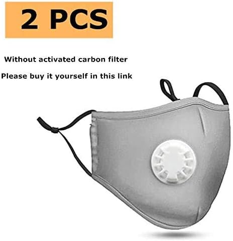 2 Pack Cotton Washable masque with Breathing Insert, Cloth masque for Gérms Coroná Virùs Coronávirus Flù protection,Replaceable Activated Carbon Filter, Unisex Protective masque (Gary-2PCS)