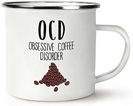 Coffee OCD Retro Enamel Mug Cup - byNINNAYUAN