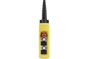 XAC-A4713 4 Buttons Crane Controller, Chain Hoist Push Control Switch, Button Switch, Lifting Pendant Controller