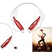 GEARONIC TM Wireless Sport Stereo Headset Bluetooth Earphone Headphone Compatible with Android or iPhone - Red