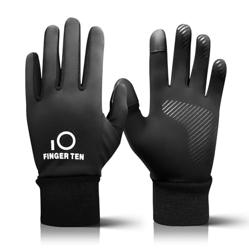 FINGER TEN Winter Gloves Touchscreen for Kids Boys Girls Running