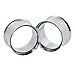 D&M Jewelry 4 Pairs Stainless Steel Double Twin Flare Flesh Tunnel Ear Plug Gauge 5/8