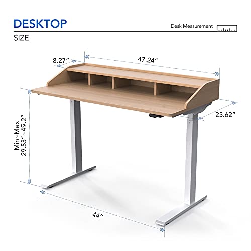 FLEXISPOT UD5 Comhar Electric Standing Desk with Hutch 2Tier 4 Hutches