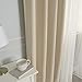 Best Home Fashion Mix & Match Tulle Sheer Lace & Blackout Curtain Set - Antique Bronze Grommet Top - Beige - 52