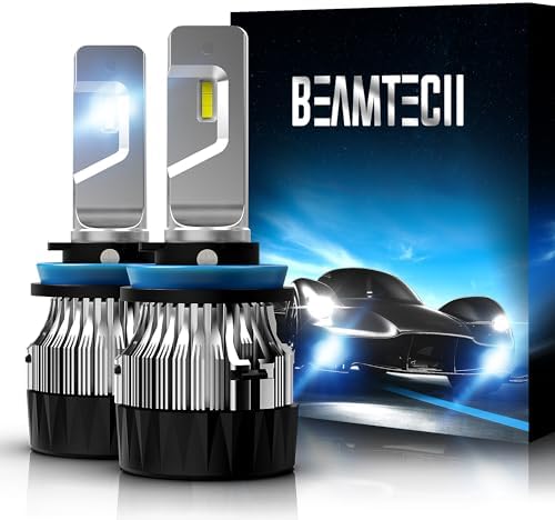 BEAMTECH H11 LED Bulb, 16000LM 70W 30mm Heatsink Base CSP Chips H8 H9 ...