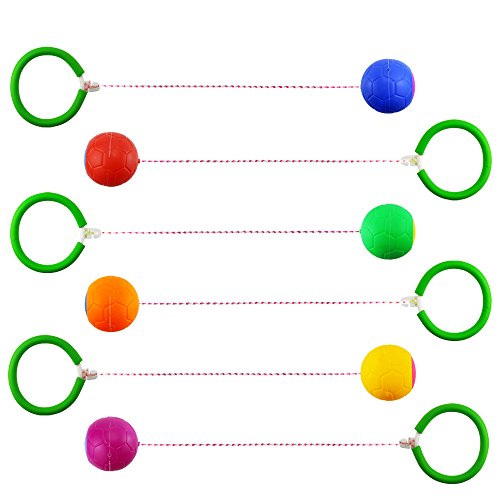 Neworkg GSports Skip Ball Set: Six Jumping Toy Assorted Colors Swing Balls - Great Kids Fitness Game for Boys and Girls - Thumbnail 5
