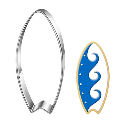 Photo 1 of Surboard Cookie Cutter-5.0 inch-Summer Biscui Cookie Cutters Fondant Molds for Baking