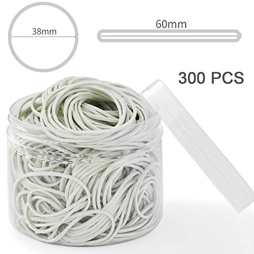 Rubber Bands Office 300pcs White Small Rubber Bands for Office School Home size16 Elastic Hair Band ... - Thumbnail 7