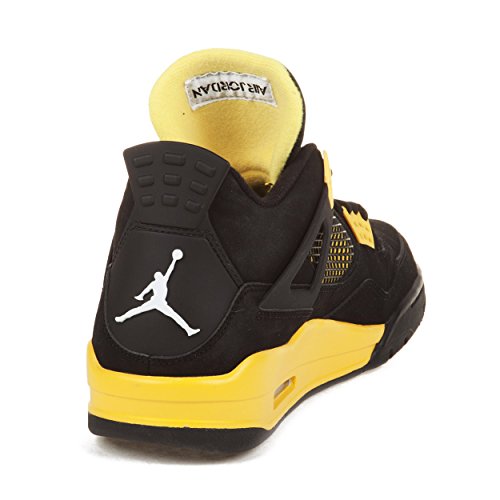 Nike Mens Air Jordan 4 Retro "Thunder" Black/WhiteTour Yellow Leather