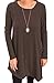iGENJUN Winter Dresses for Women 2022 Long Sleeve Coffee Dress Button Side Winter Dress Cocktail Formal Dresses Fall Midi Dress Clothes for Work,XXL,Coffee