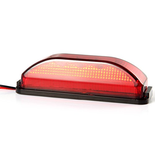 2pcs 3.9 inches 3 Leds Truck Trailer 12V Led Front Rear LED Side Marker Lights Indicator Lamp Rock Light for Truck Trailer Boats,Sealed and Waterproof, Surface Mounted Installation, 2 Red - Thumbnail 3