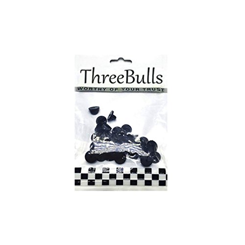 ThreeBulls 30 Pcs Comfort Fit Butterfly Clutch Rubber Pin Backs Replacement (black)