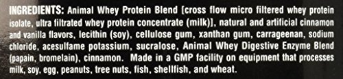 Universal Nutrition Animal Whey Isolate Loaded Whey Protein Powder Supplement, Frosted Cinnamon Bun, 2 Pound - Thumbnail 2