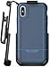 Encased iPhone Xs Max Belt Clip Case - Ultra Protective Full Body Rugged Cover with Rotating Holster (2018 Rebel Series) Blue