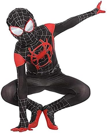 Toddler Kids Spider Verse Miles Morales Gwen Jumpsuit Bodysuit Black Spider Tights Zentai Costume