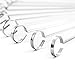 X-Chef 12-inch Metal Kabob Skewers, 304 Stainless Steel Barbecue Skewers Flat Skewer Sticks for Grilling, Pack of 12