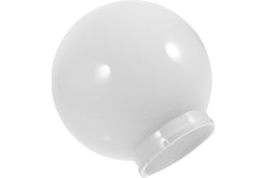 Generic White Acrylic Globe Lamp Shade for Post Light Fixture, Easy to Install, Creates Warm Atmosphere
