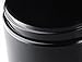 Black PET Plastic (BPA Free) Refillable Low Profile Jar - 8 oz (12 Pack)