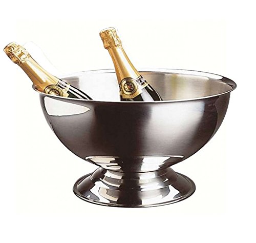 TheKitchenette Grande Vasque à Champagne Acier Inoxydable Gris 40 cm