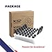 KSP 9/16-18 Lug Nuts 32 Pack, 2 inches Tall Spline Drive Cone Seat Black 9/16 x 18 Lug Nuts Compatible with 1994-2011 Ram 2500 3500 1988-1998 F250 F350 Aftermarket Wheels 8x6.5