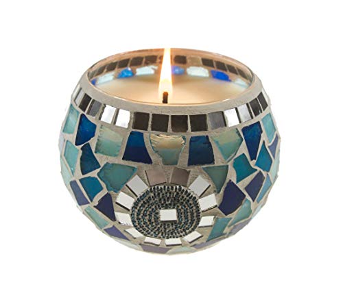 Frespersy Ocean Scented Candles Home Fragrance Natural Soy Wax, Long Lasting, Aromatherapy & Stress Relief Decorative Glass Jar, Travel Gifts (Blue ocean)