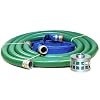 JGB-Enterprises-Eagle-Hose-PVCAluminum-WaterTrash-Pump-Hose-Kit-3-Green-Suction-Hose-Coupled-M-x-F-WS-3-Blue-Discharge-Hose-Coupled-M-x-F-WS-29-Vacuum-Rating-70-PSI-Maximum-Temperature-25-Length-3-ID