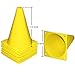 REEHUT 7.5 Inch Plastic Sport Training Traffic Cone (Set of 12, Yellow)