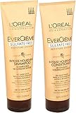 L'Oreal Paris EverCreme Sulfate-Free Moisture System Intense Nourishing, DUO set Shampoo + Conditioner, 8.5 Ounce, 1 each