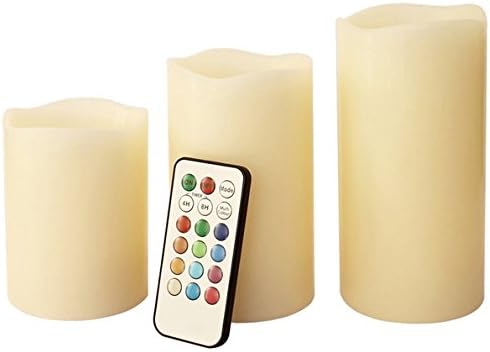 Anika3pc Flameless LED Candles ~ Remote Control ~ Colour Changing ~ 76240