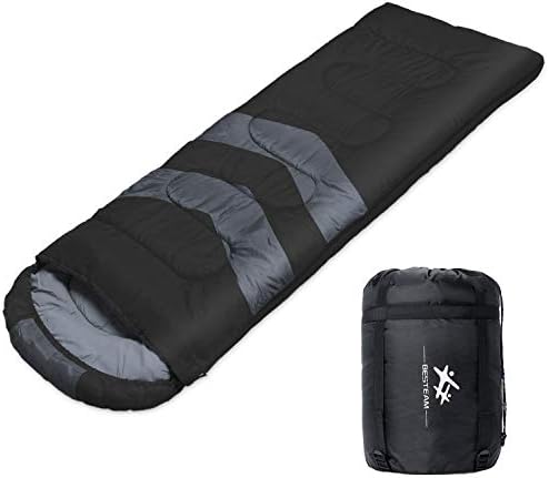BESTEAM Camping Sleeping Bag, 3 Season Warm & Cool Weather, Waterproof, Lightweight, Great for Adults & Kids, Family Camping, Backpacking, Traveling, Hiking, Outdoor Activities