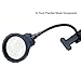 Cavogin Rechargeable Illuminated LED 3X Clip Magnifying Lamp with Metal Clamp - Optical Glass Magnifier Lens with 3 Adjustable Light Settings Detachable Aluminum Handle