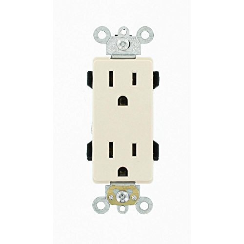 Leviton 15 Amp, 125 Volt, Decora Plus Duplex Receptacle, Straight Blade, Commer…