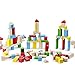SainSmart Jr. 100Piece Wooden Building Blocks Construction Toys with Bright Color & Various Shapes Stacking Blocks from 18 Months, Early Educational Block Toys for Toddlers