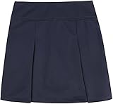 French Toast School Uniform Girls Kick Pleat Scooter, Navy, Large (10/12)