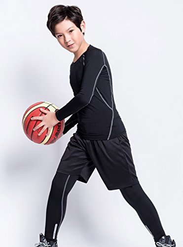 image for EU Boys Activewear Sports Compression Sets Basketball Training Base La