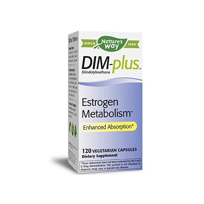 Nature's Way DIM-Plus Supplement, Diindolylmethane, 120 Capsules