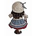 Prettyia Birthday Gift - 30cm Excellent Workmanship Doll DIY Accessory Vintage Porcelain Lady Girl Doll in Blue Dress with Display Stand