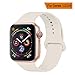 YANCH Compatible with for Apple Watch Band 38mm 40mm, Soft Silicone Sport Band Replacement Wrist Strap Compatible with for iWatch Nike+,Sport,Edition,S/M,Size,Antiquewhite