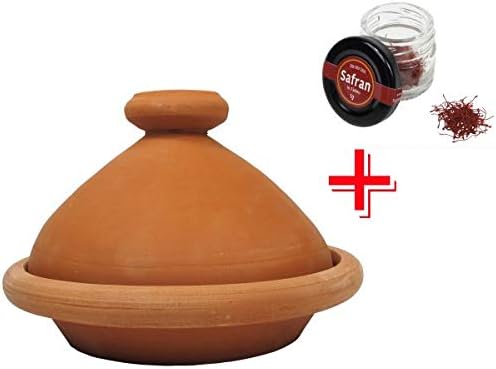 Moroccan Tagine Marrakesh Natural Diameter 30 cm + 1g Saffron Thread