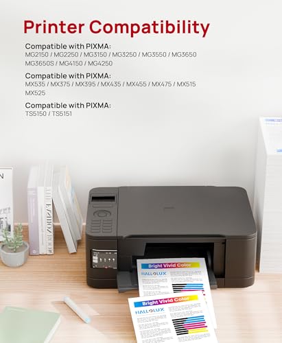 HALLOLUX PG-540XL CL-541XL Ink Cartridges Replacement for Canon 540 541 PG 540 XL CL 541 XL Multipack for Canon TS5150 for Pixma MG3600 MG3650 MX475 MX535 MG3500 MG3550 (Black and Colour)