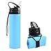 Collapsible Water Bottle, YUANFENG 20oz BPA-Free Leak-Proof Lightweight Silicone Sports Travel Camping Water Bottles